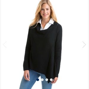Vineyard Vine NEW Ribbed Sweater Jacket Black Lg